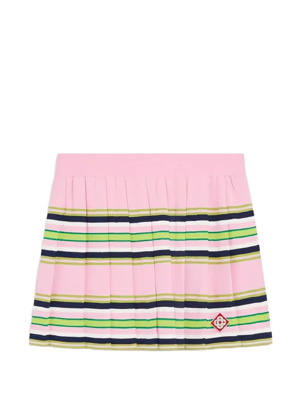 Striped pleated miniskirt