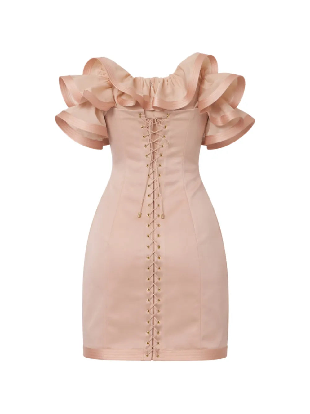 Mini šaty s volánovými detailmi