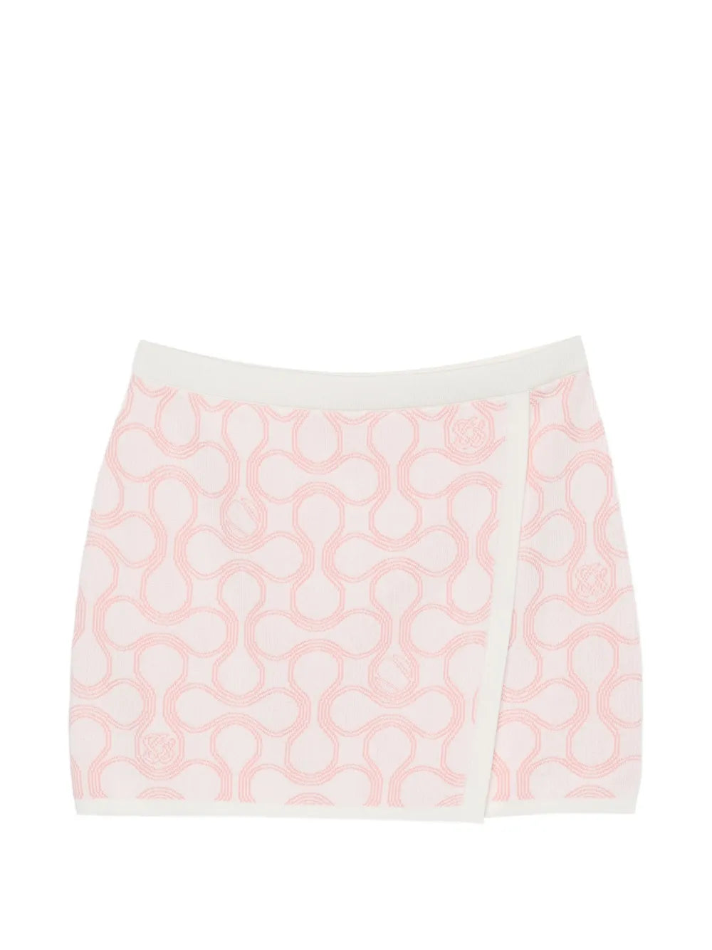 Wrap skirt with geometric print
