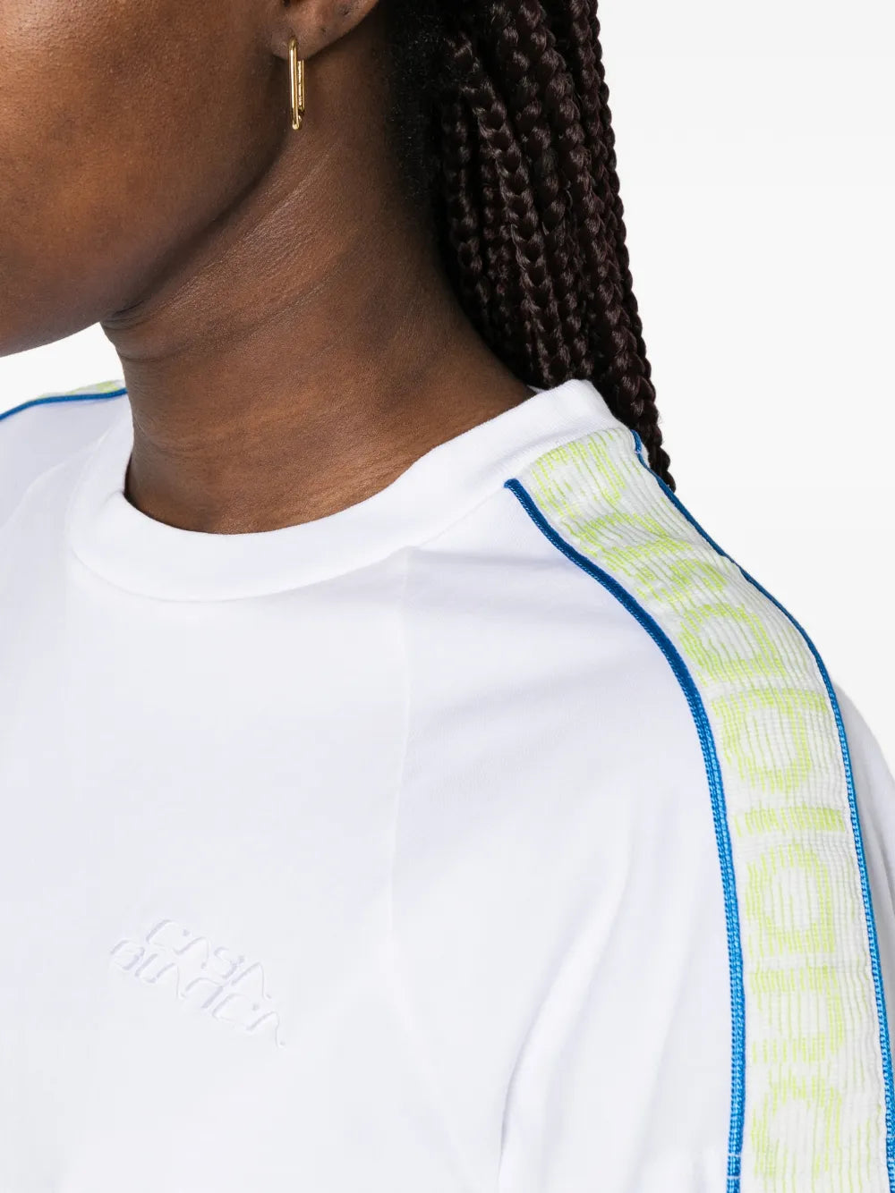 T-shirt met schouderaccentuering