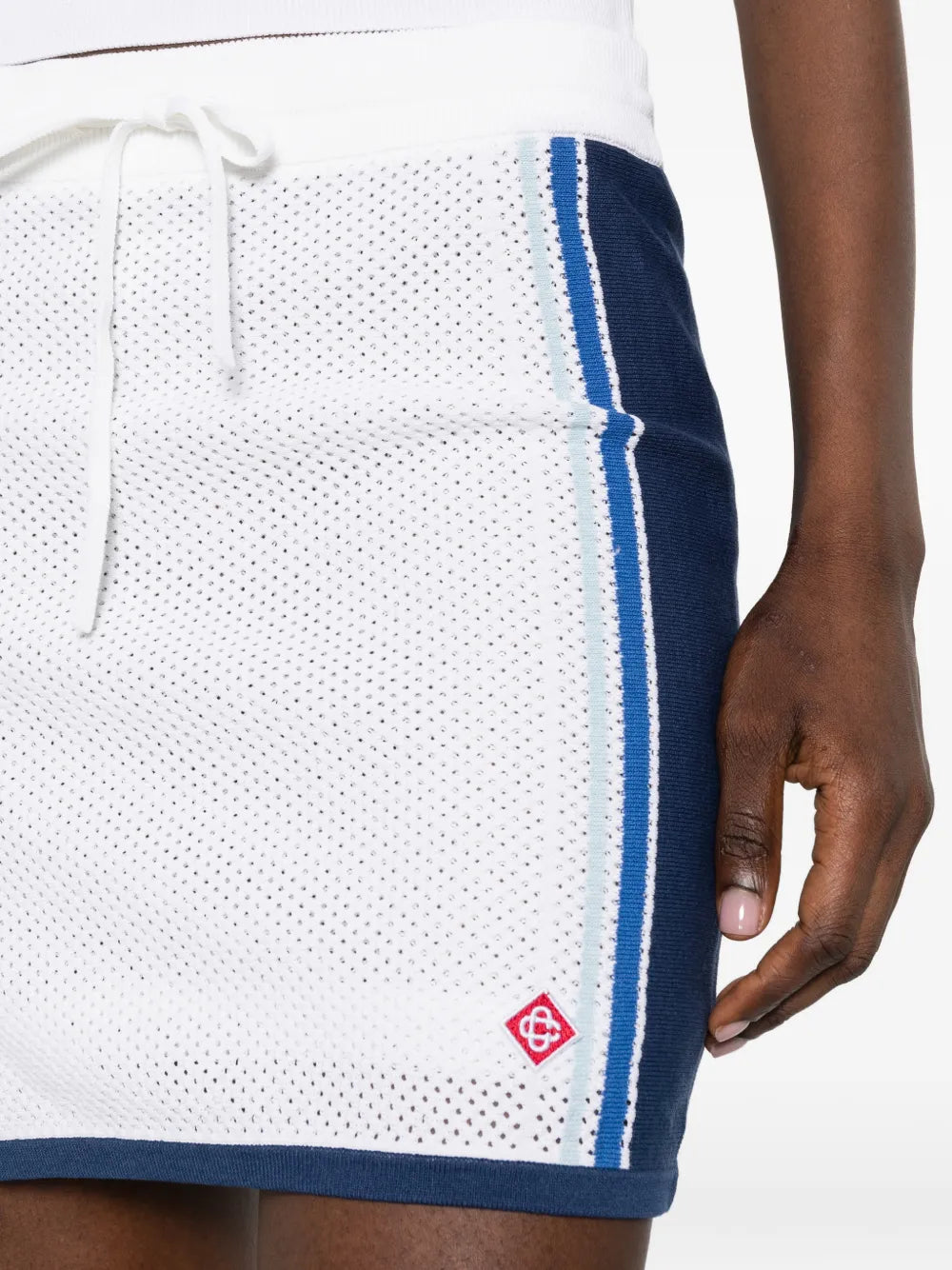 Mesh skirt with drawstring