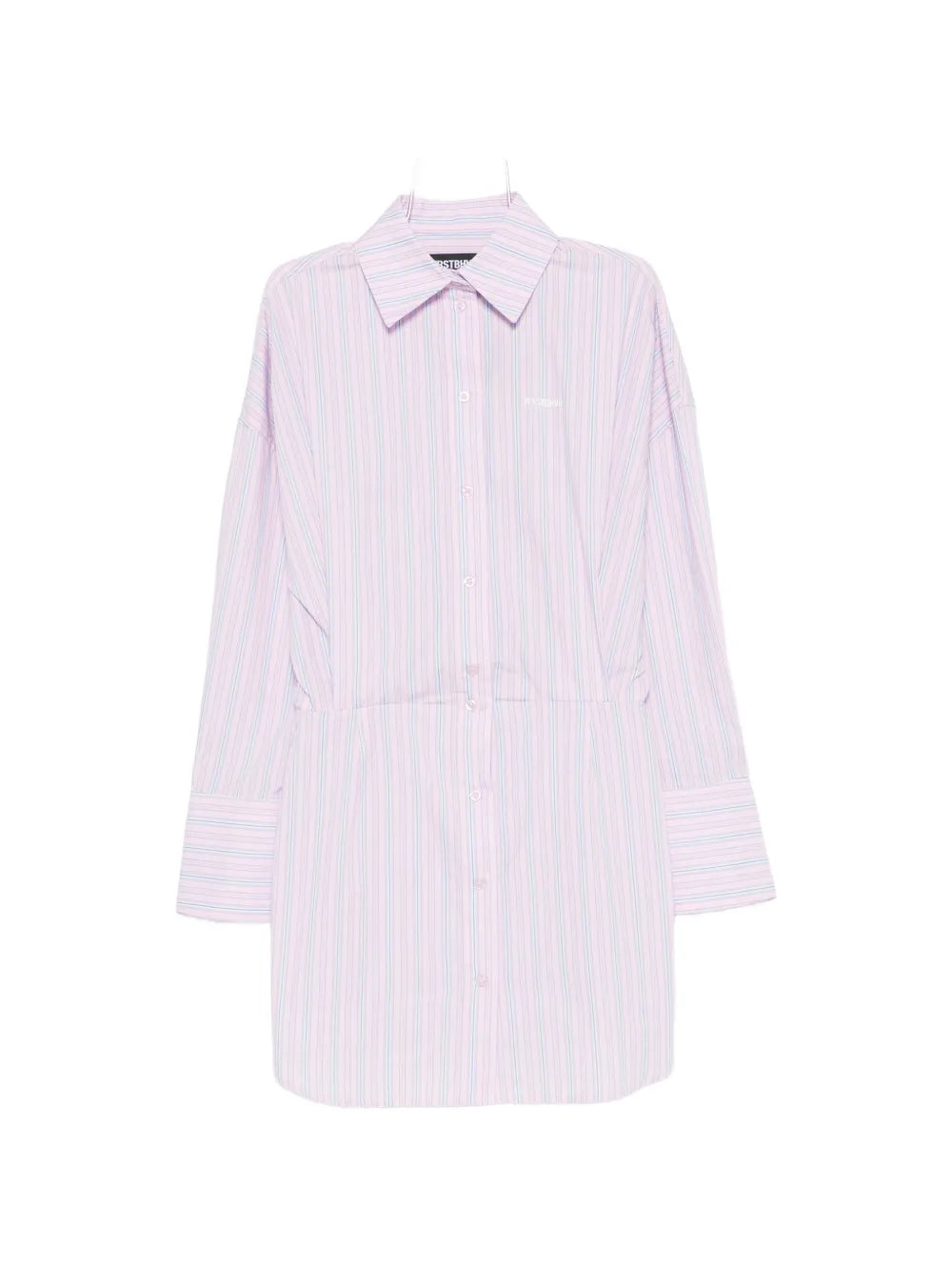 TAVINA striped mini dress with buttons