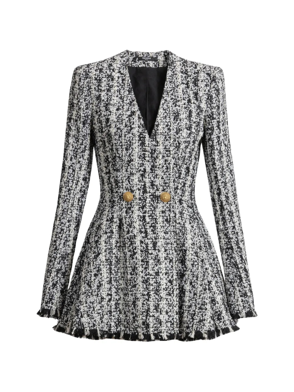 Kurzes Kleid mit Tweed flaire