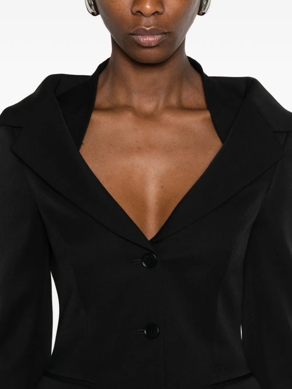 Blazer with off-shoulder neckline