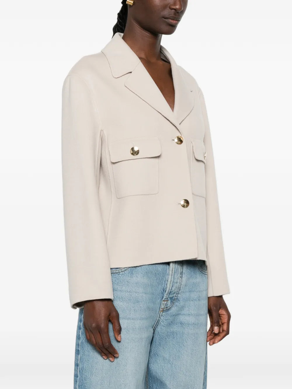 Jacke mit Brusttasche und Knopfverschluss