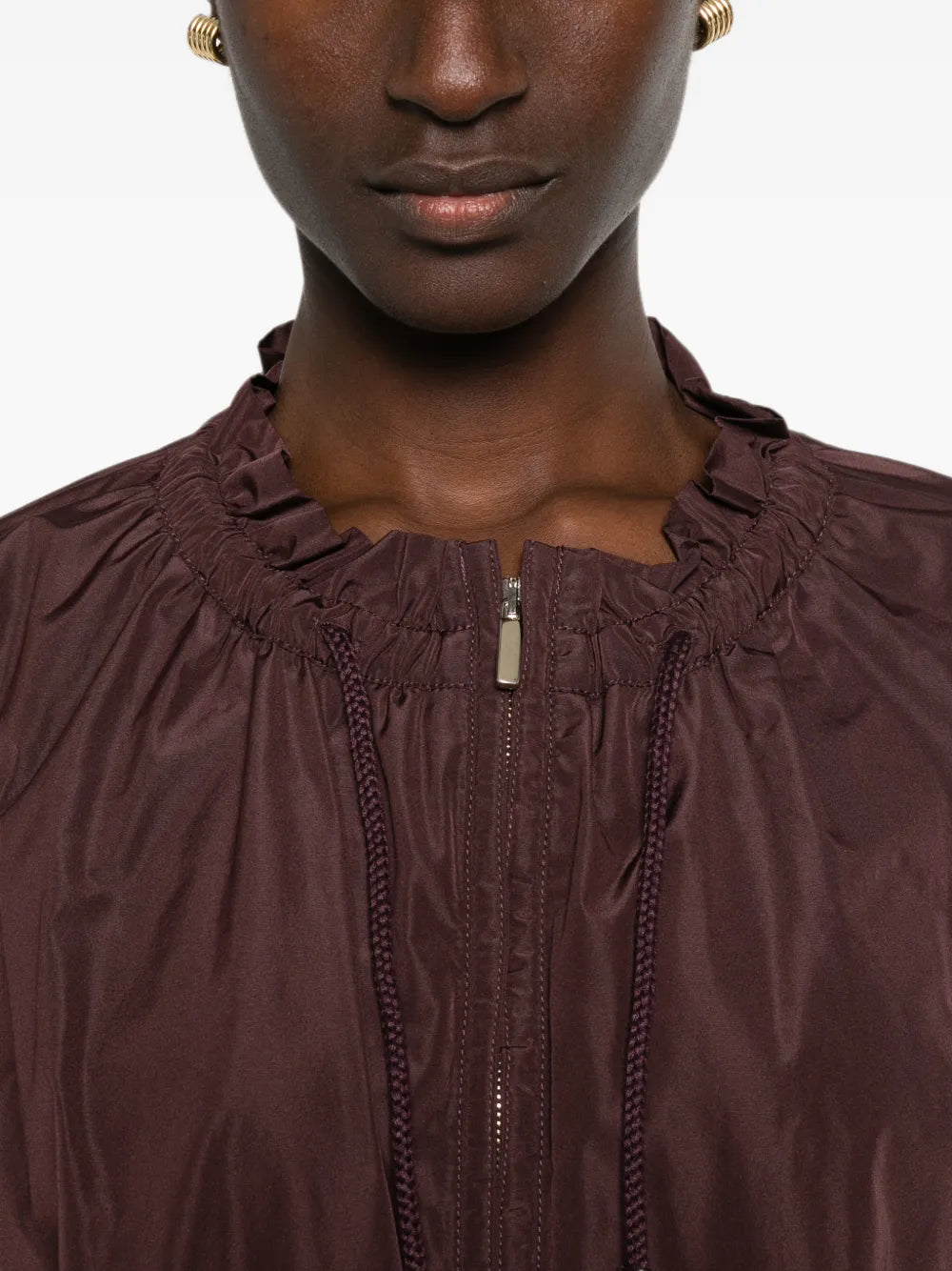 Jacke mit Rüschen und Kordelzug