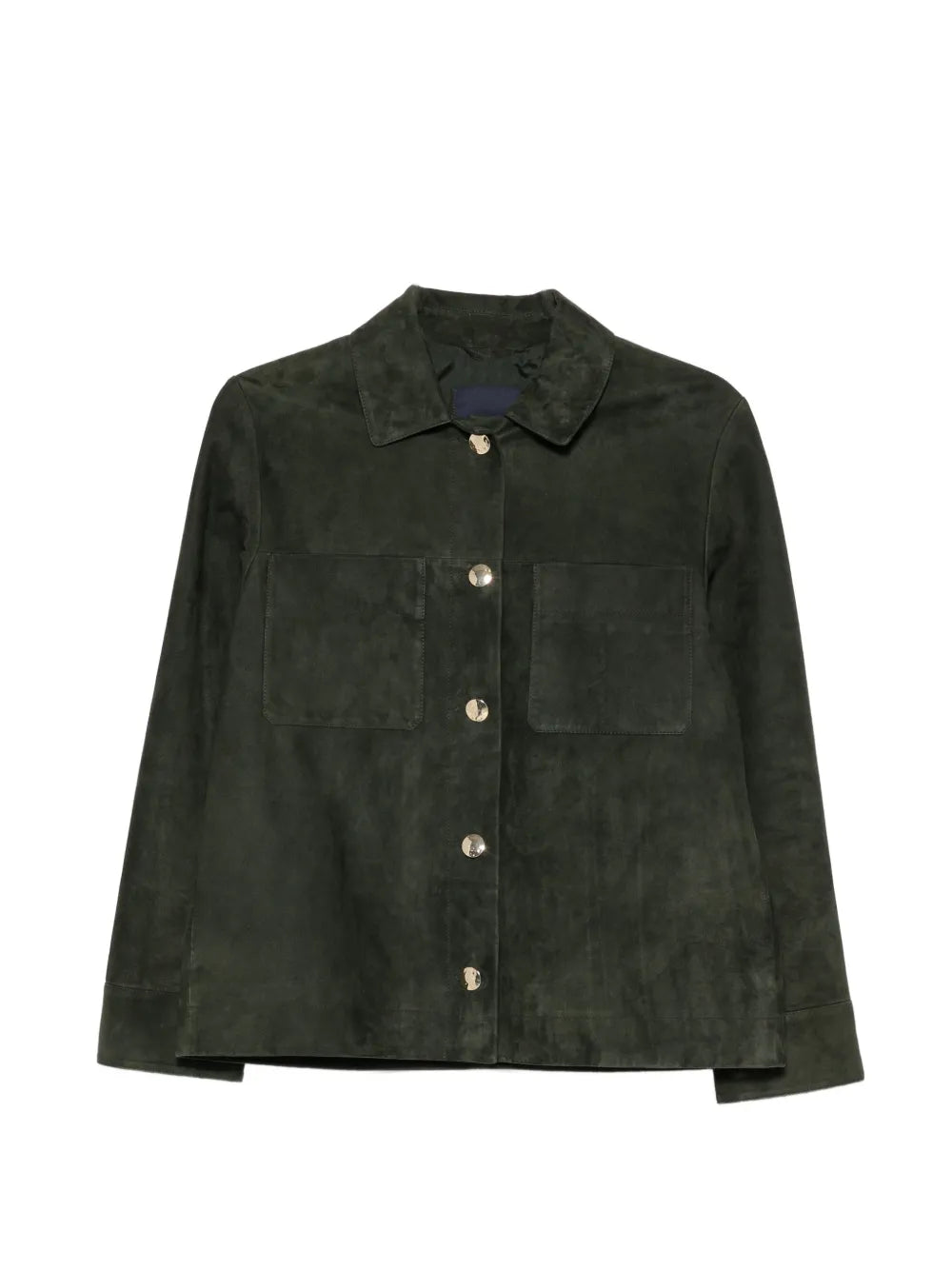 Wildlederjacke mit Knopfverschluss