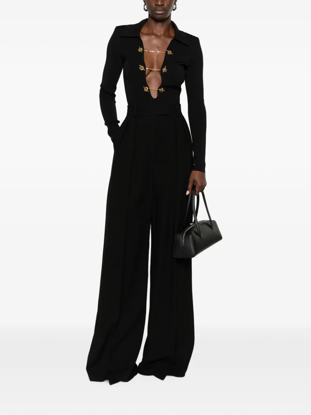 Cut-out-Bodysuit mit Kettenglied-Details