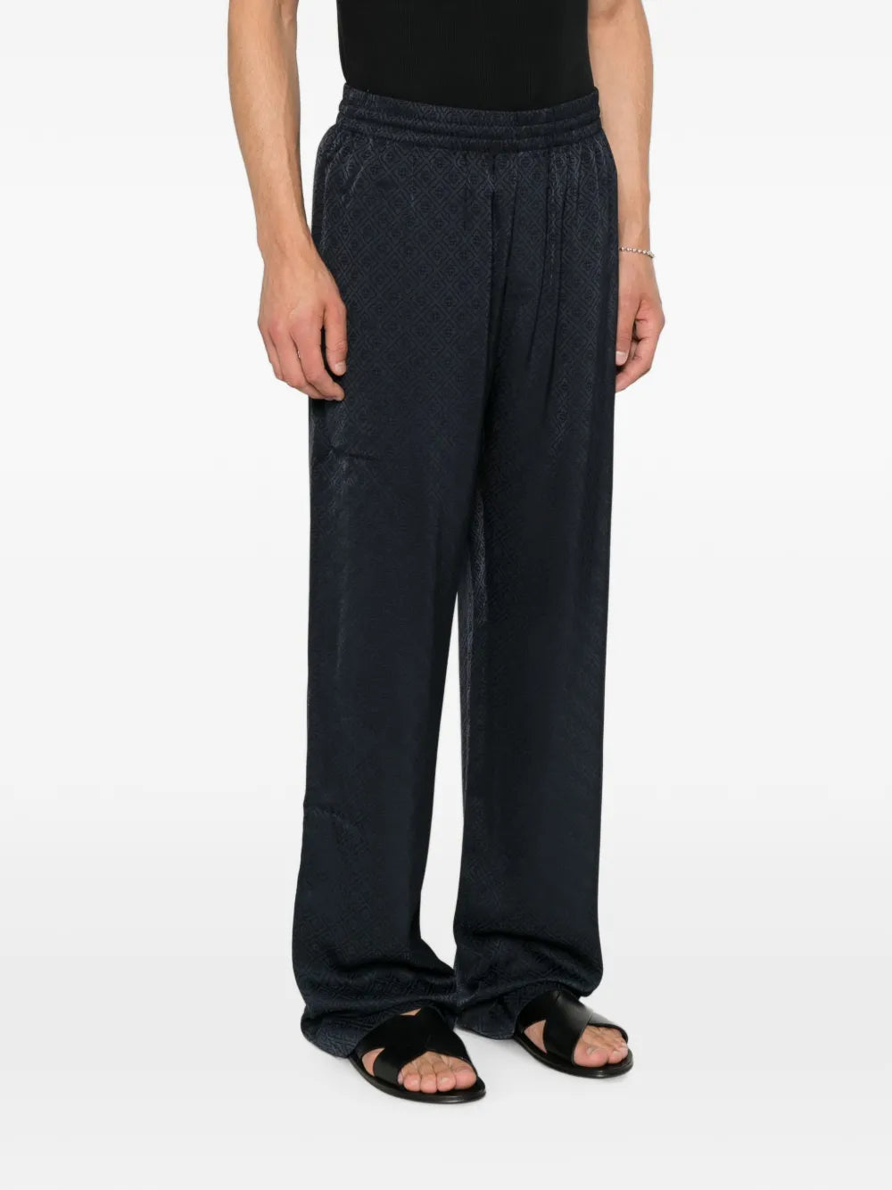 Hose mit Monogramm-Jacquard