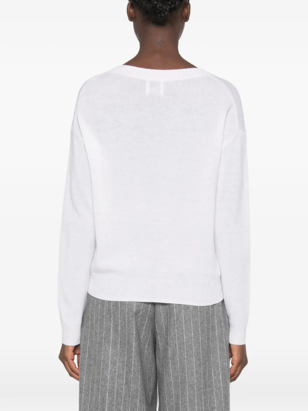 Feinstrickpullover mit überschnittenen Schultern