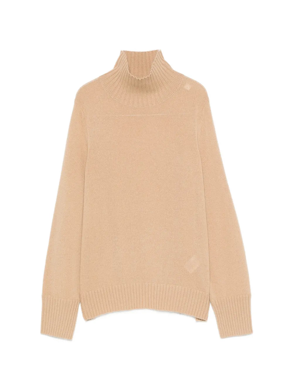 Rippstrickpullover mit Stehkragen