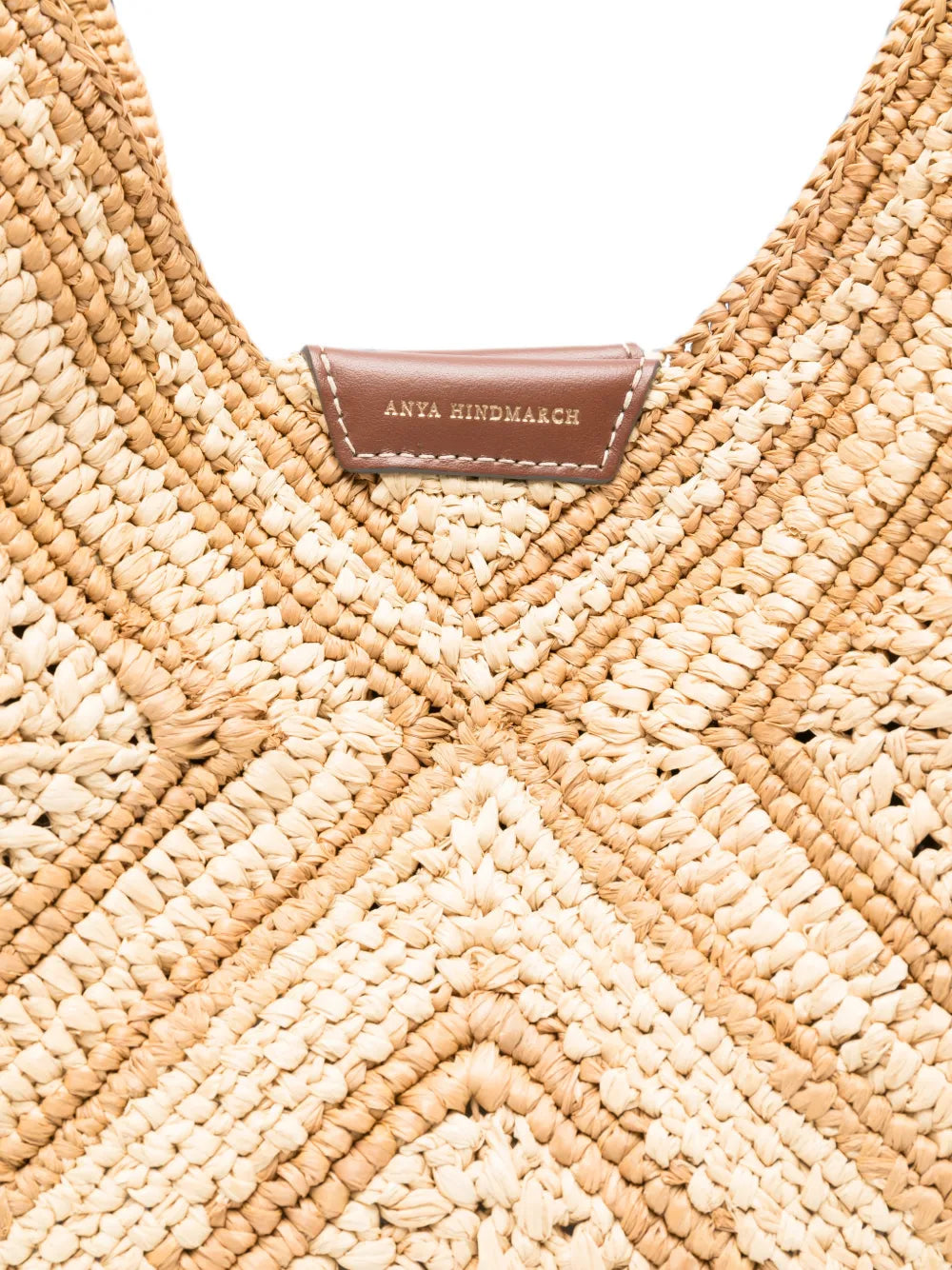 Gewebte Schultertasche mit Chevron-Muster