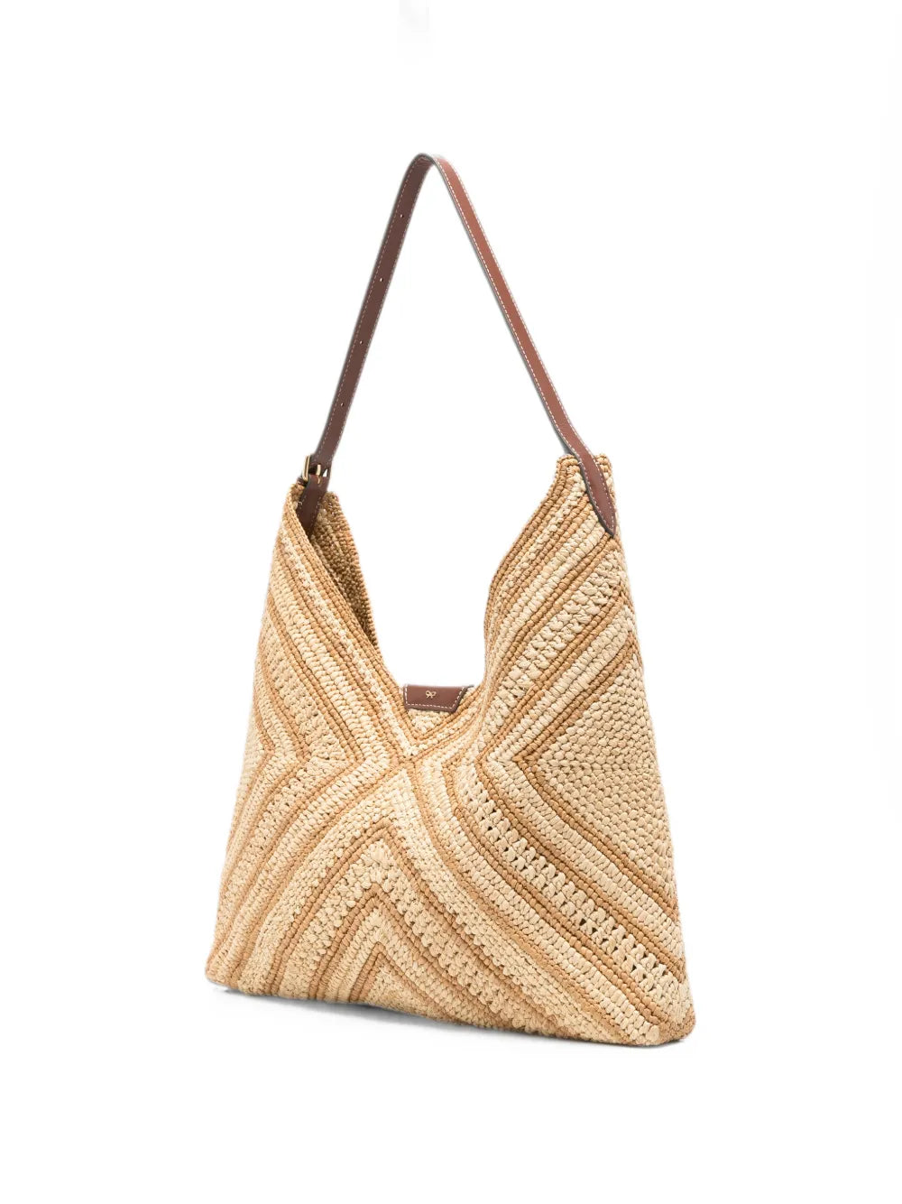 Gewebte Schultertasche mit Chevron-Muster