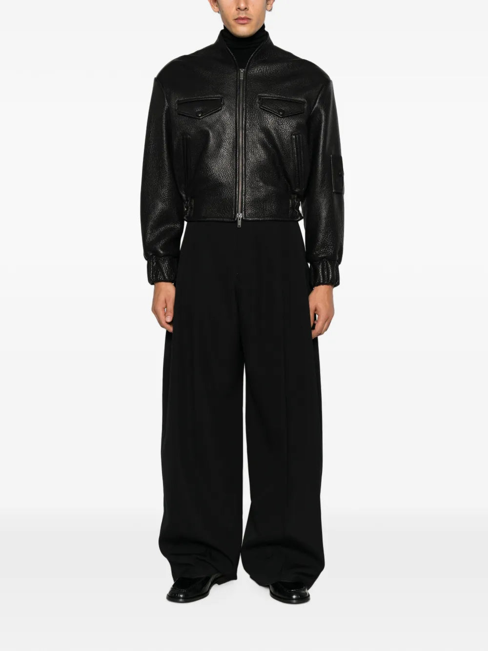Wide-Leg-Hose mit Bundfalten
