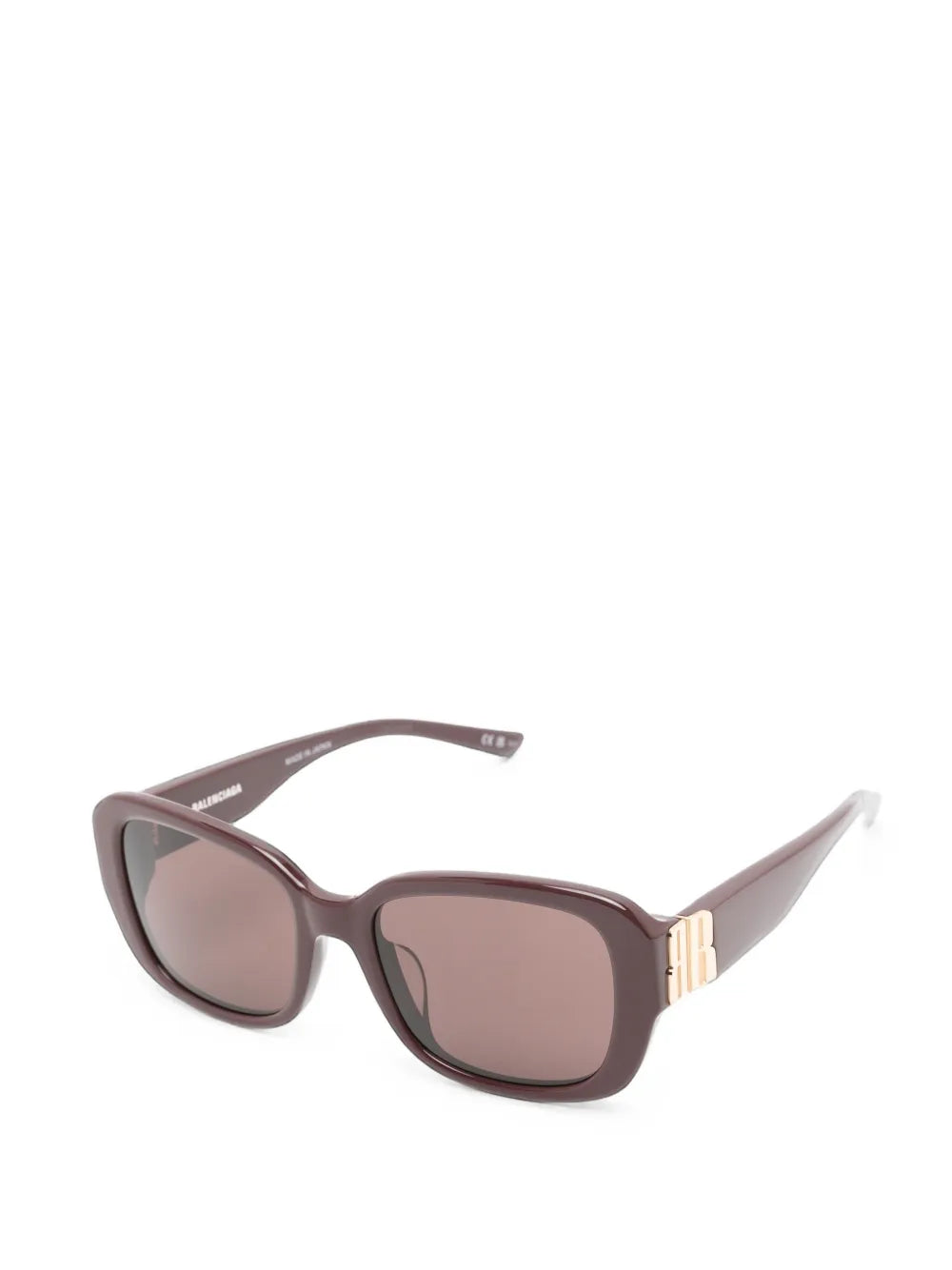 BB Sonnenbrille mit eckigem Gestell und Logo