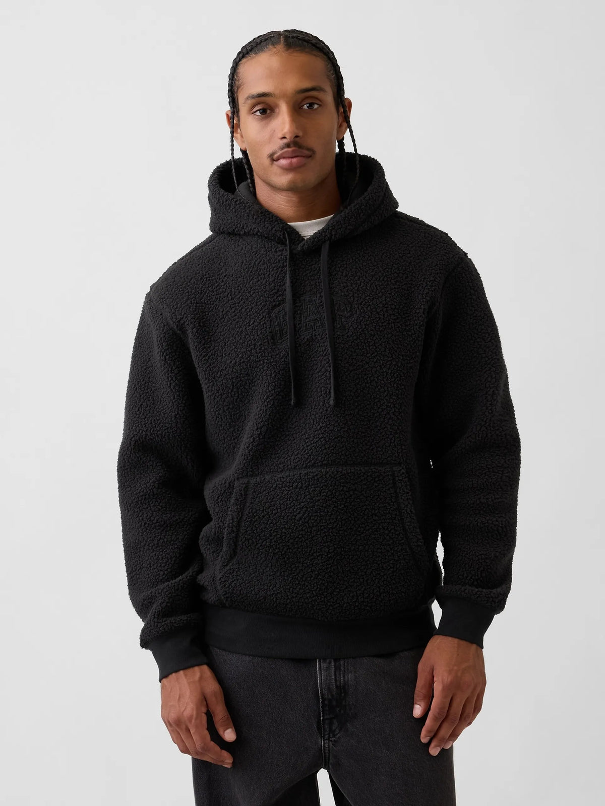 Herren Sherpa-Hoodie mit Logo