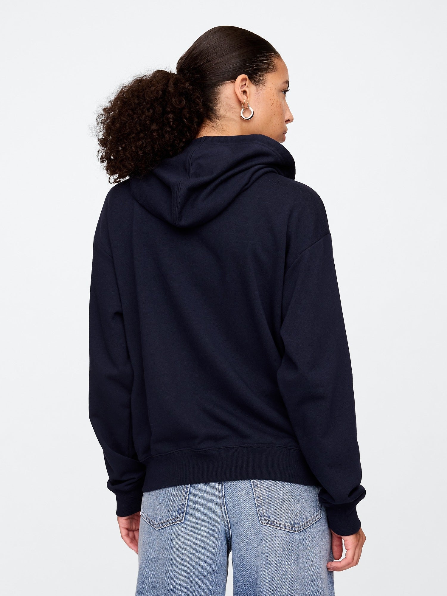 Hooded Sweatshirt Jacket with Logo
