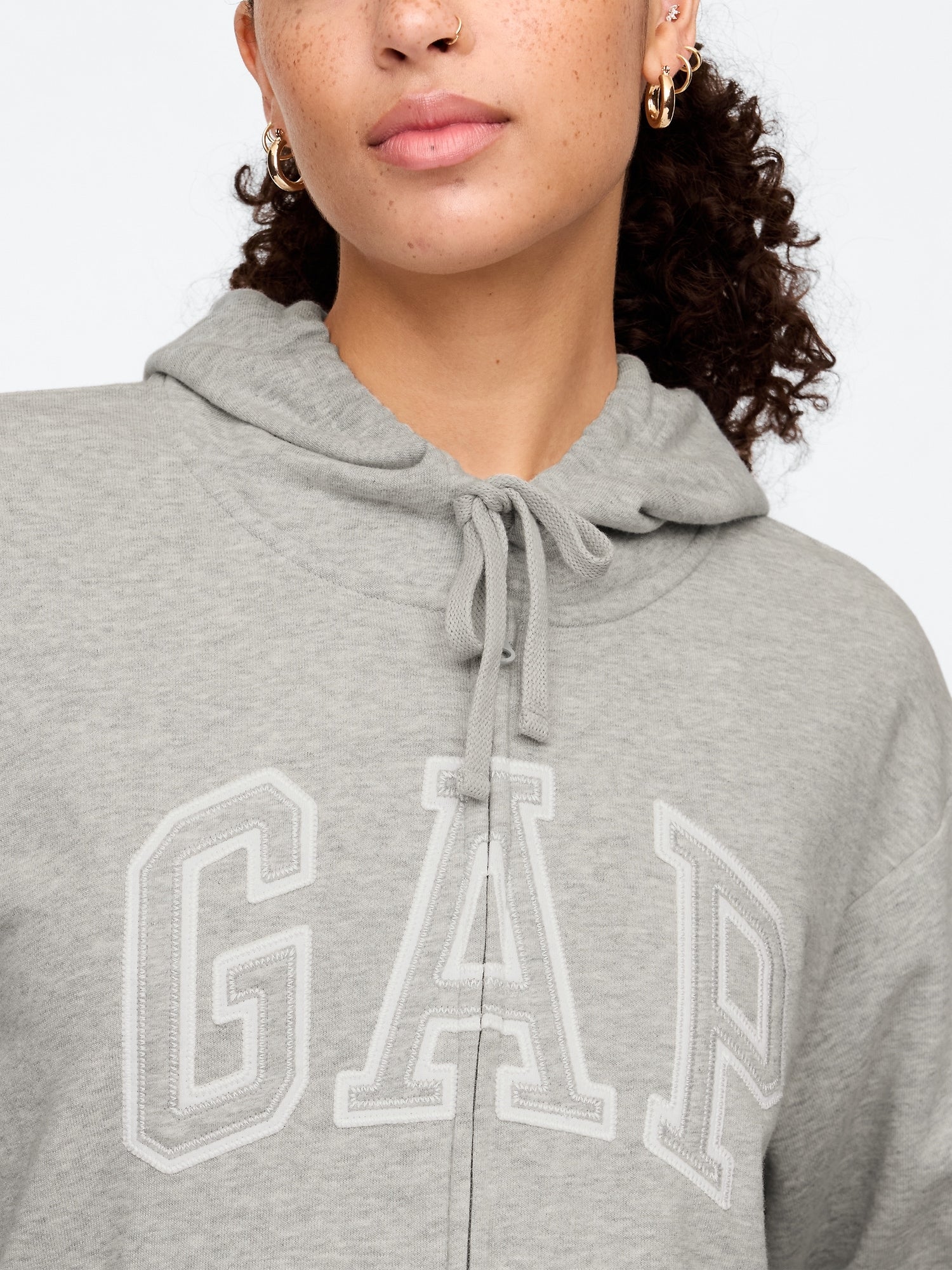 Hooded Sweatshirt Jacket with Logo