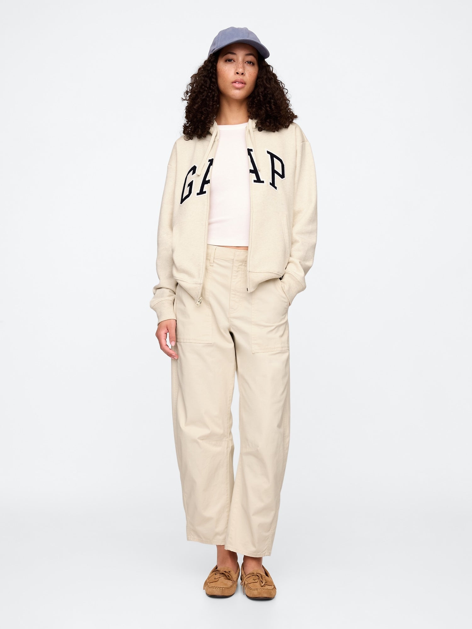 Hooded Sweatshirt Jacket with Logo