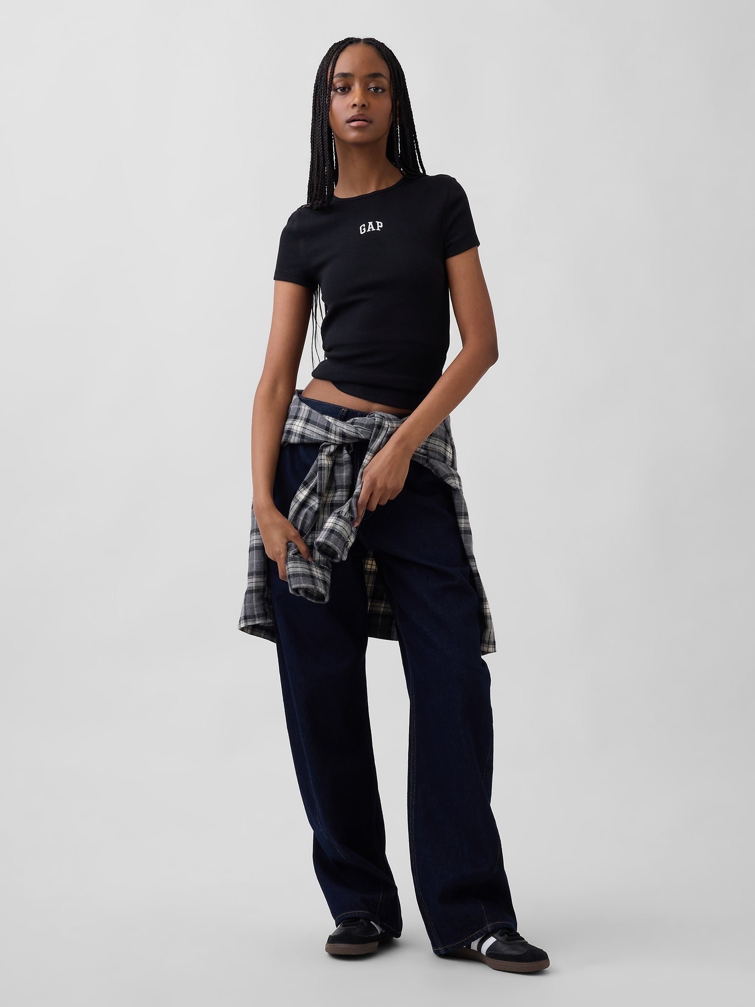 Ribbed T-shirt with Logo