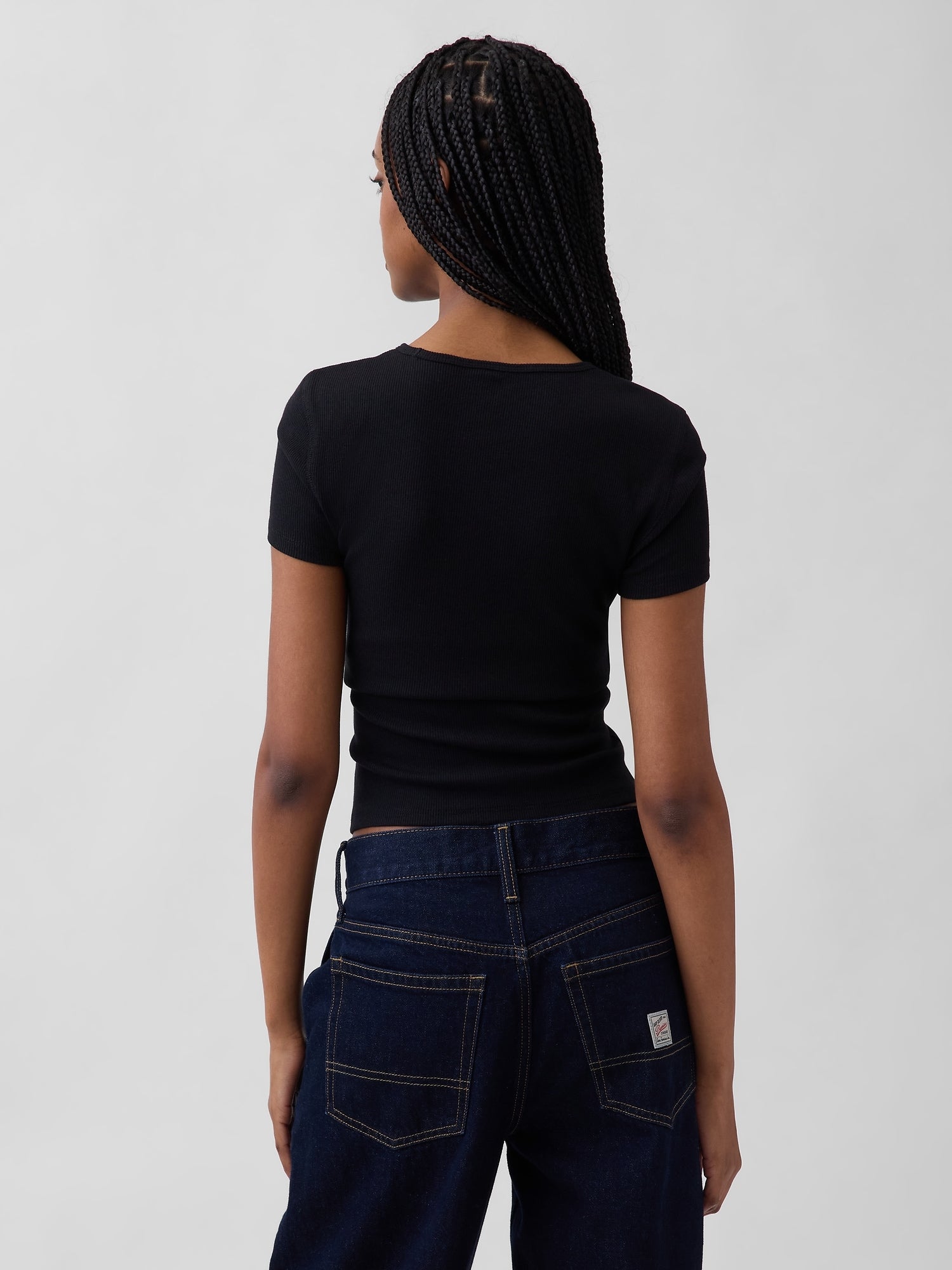 Ribbed T-shirt with Logo