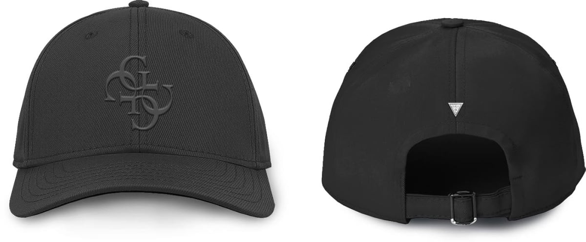 Black Guess Logo Hat Baseball Cap With Guess Logo