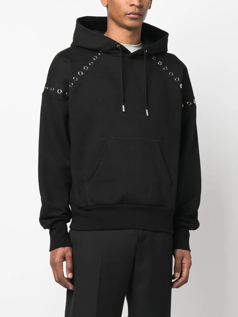 Hoodie with eyelets