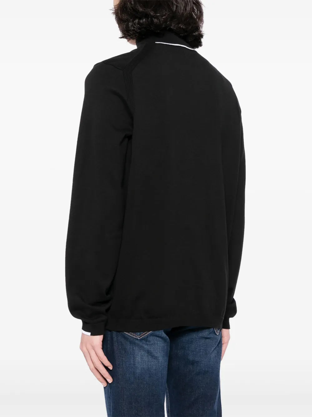 Sweater with stand-up collar
