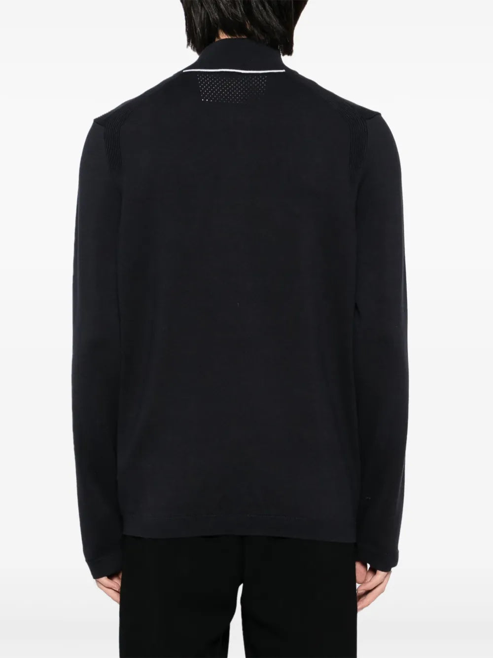 Sweater with stand-up collar