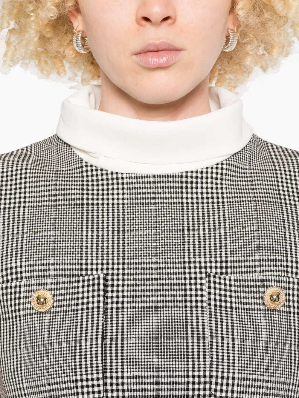 Jurk met Prince-of-Wales-ruitpatroon