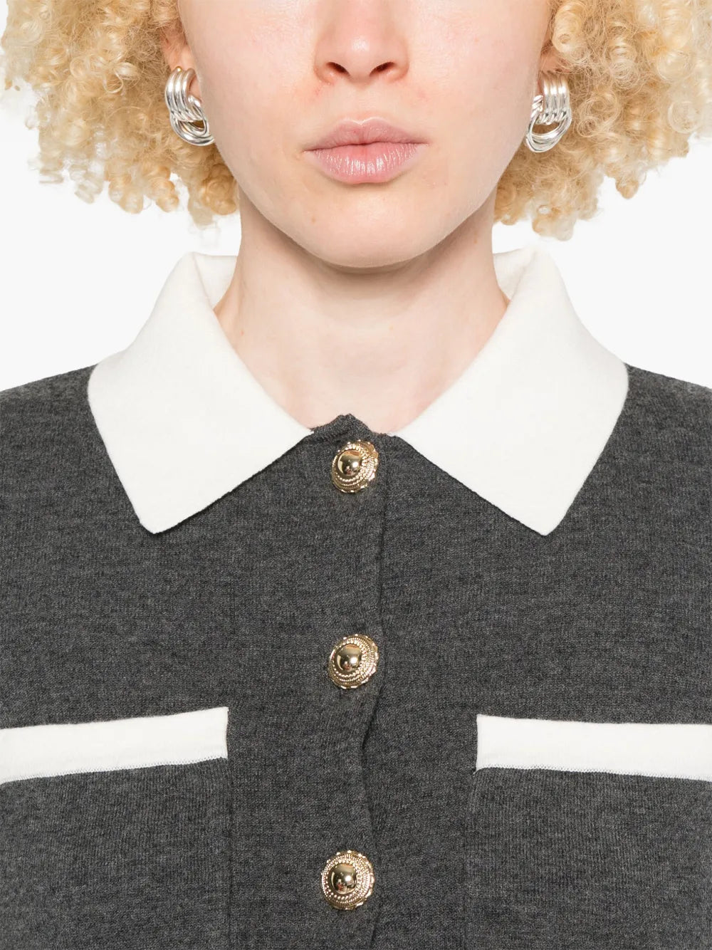 Gebreid vest van kasjmiermix