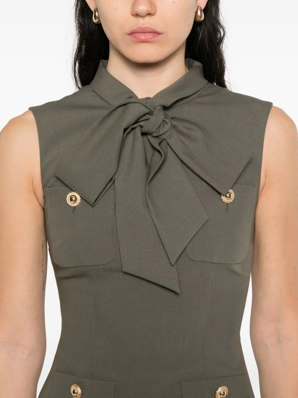 Sukienka mini z tkaniny twill