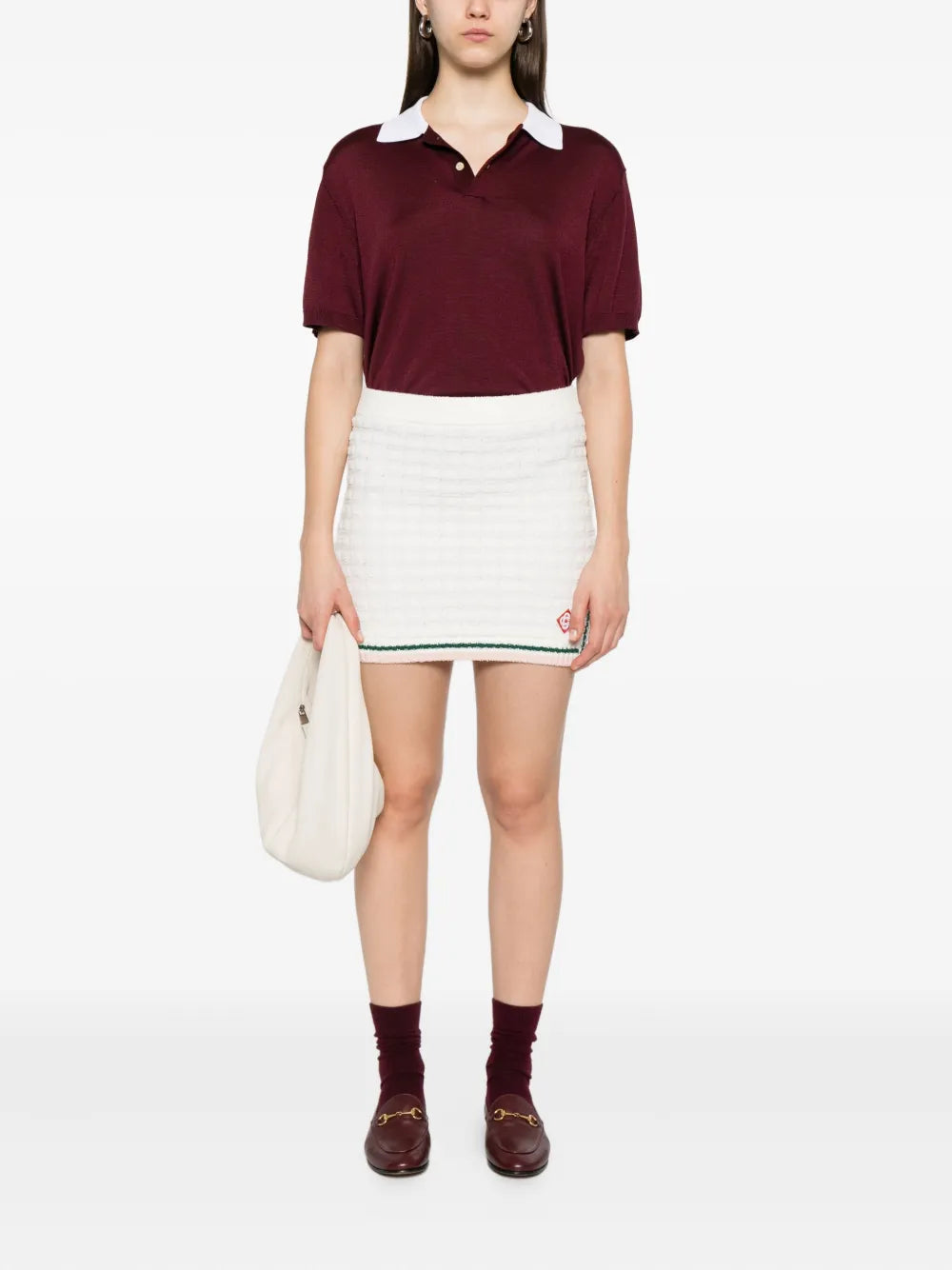 BOUCLE COTTON SKIRT