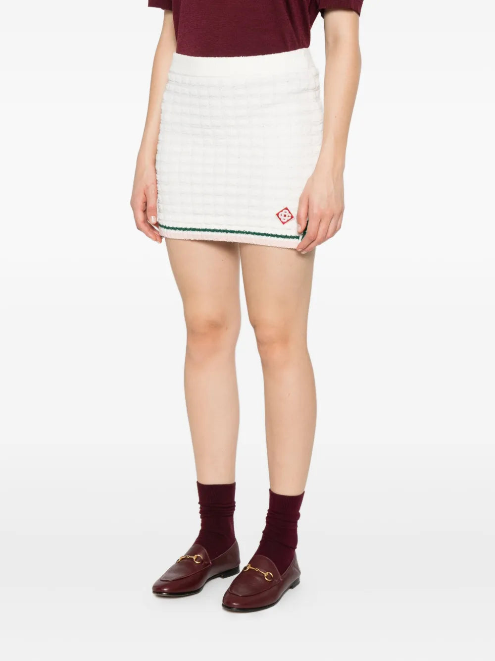 BOUCLE COTTON SKIRT