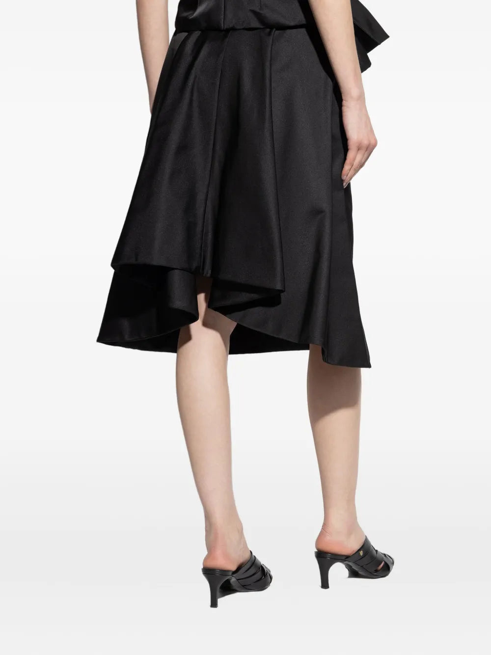 A-line satin skirt