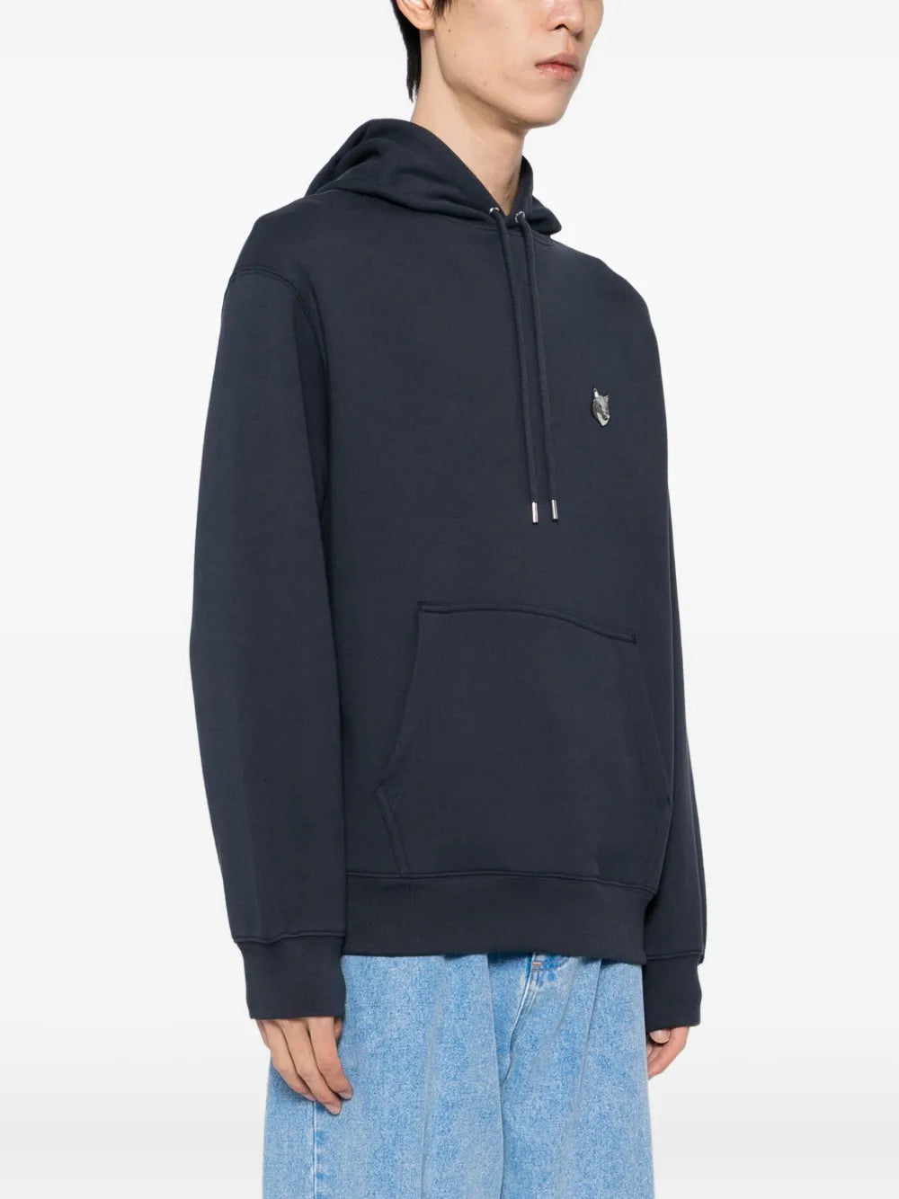 Hoodie with logo patch