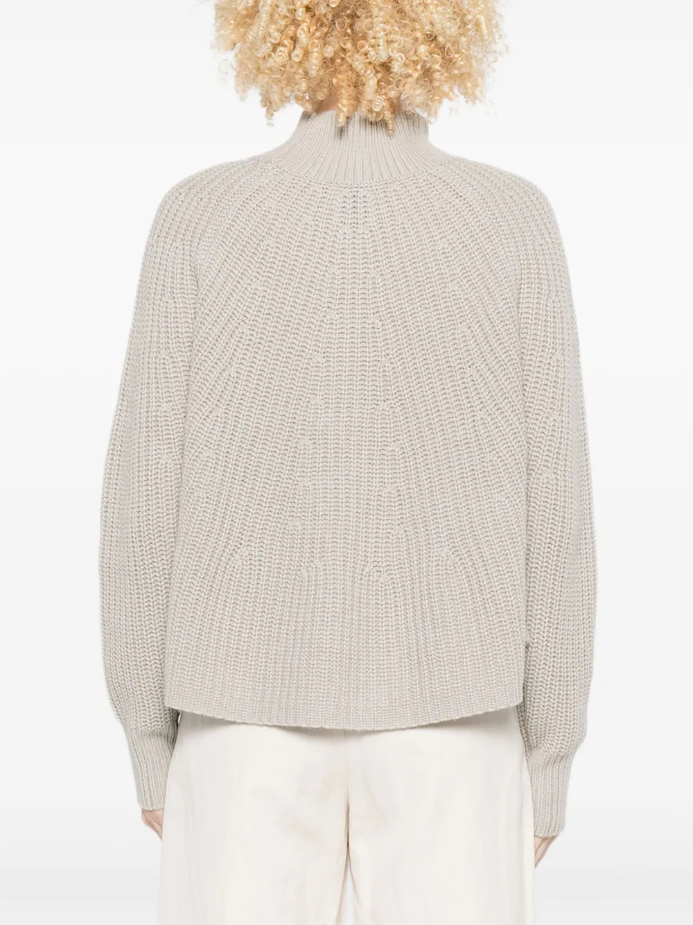 Sweater with stand-up collar