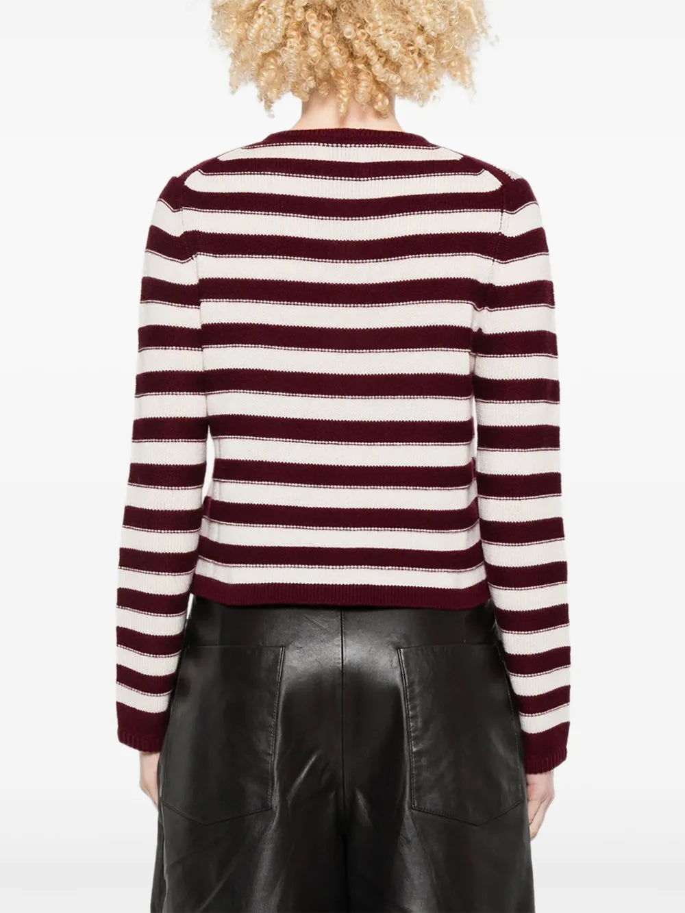 Kardigan w paski z guzikami