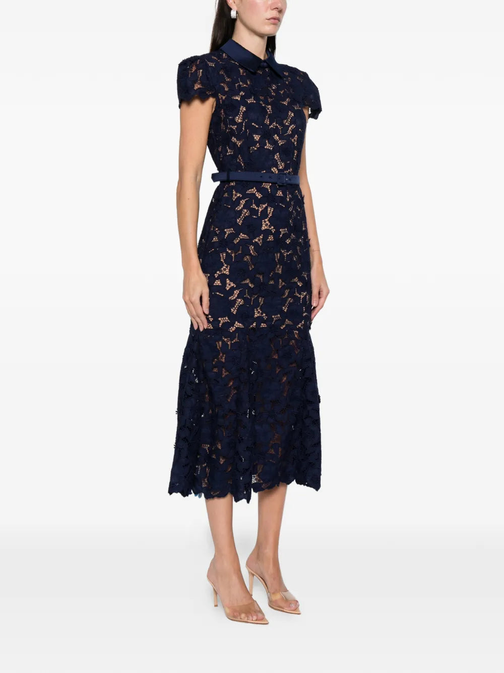 Midikleid mit Spitze