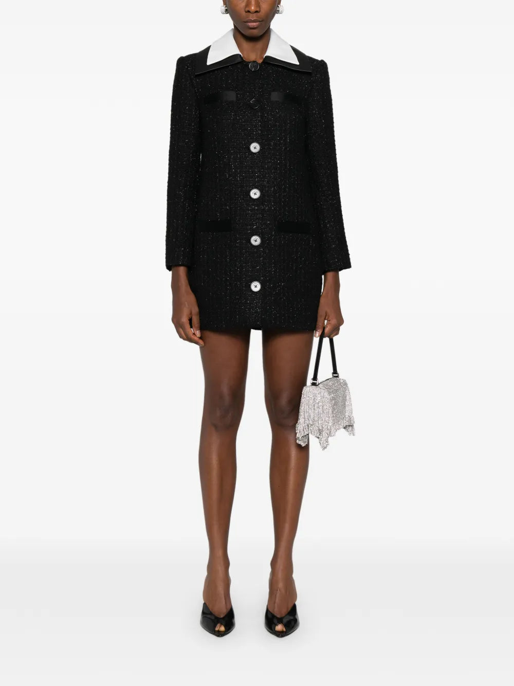 Mini-jurk van bouclé