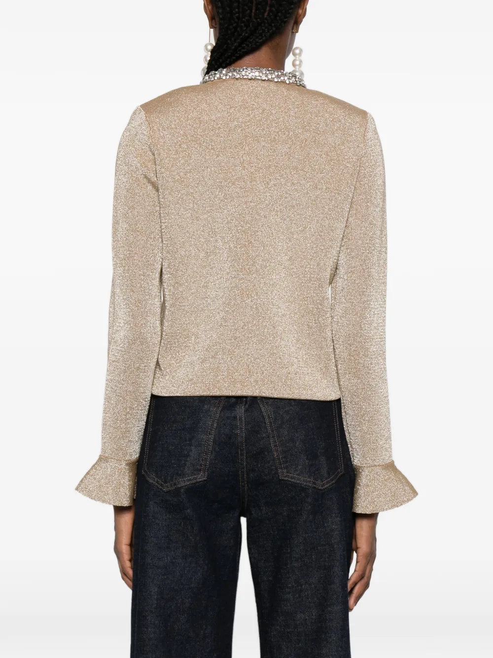 Jacket with crystal decoration