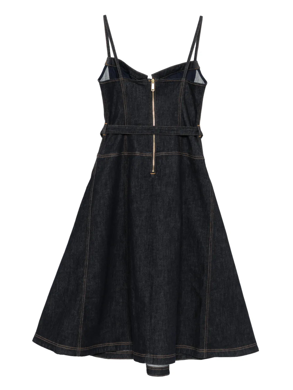 Dress with contrast inserts