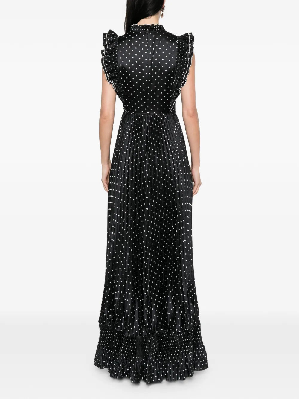 Sleeveless Maxi Dress with Polka Dots