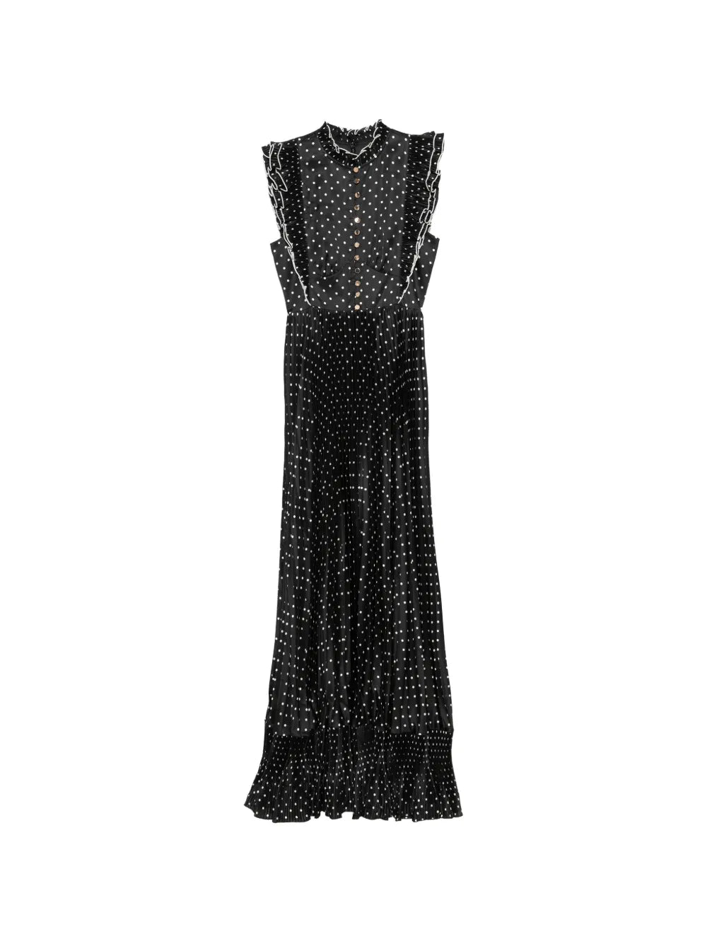 Sleeveless Maxi Dress with Polka Dots