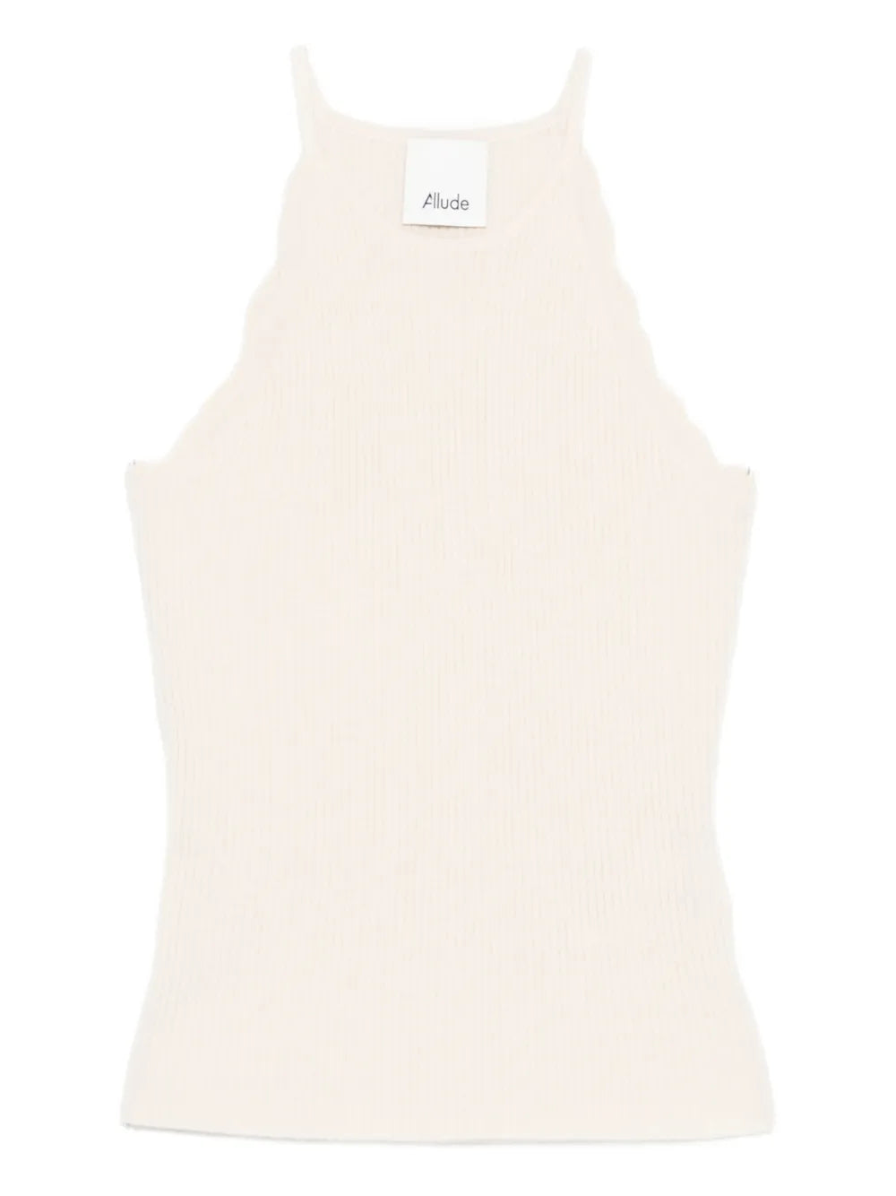 Top na ramiączkach z falowanym brzegiem