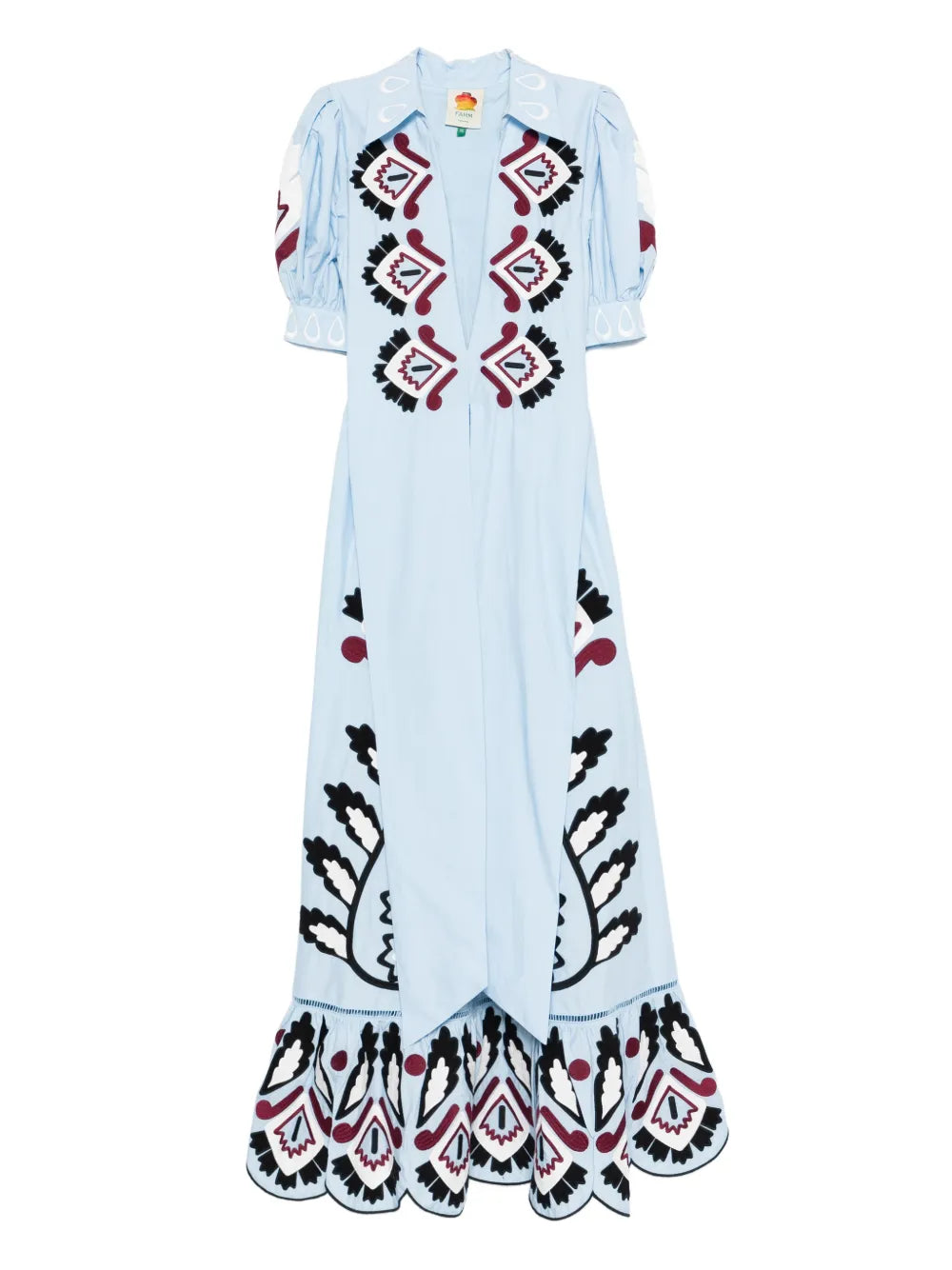 Maxikleid mit Puffärmeln