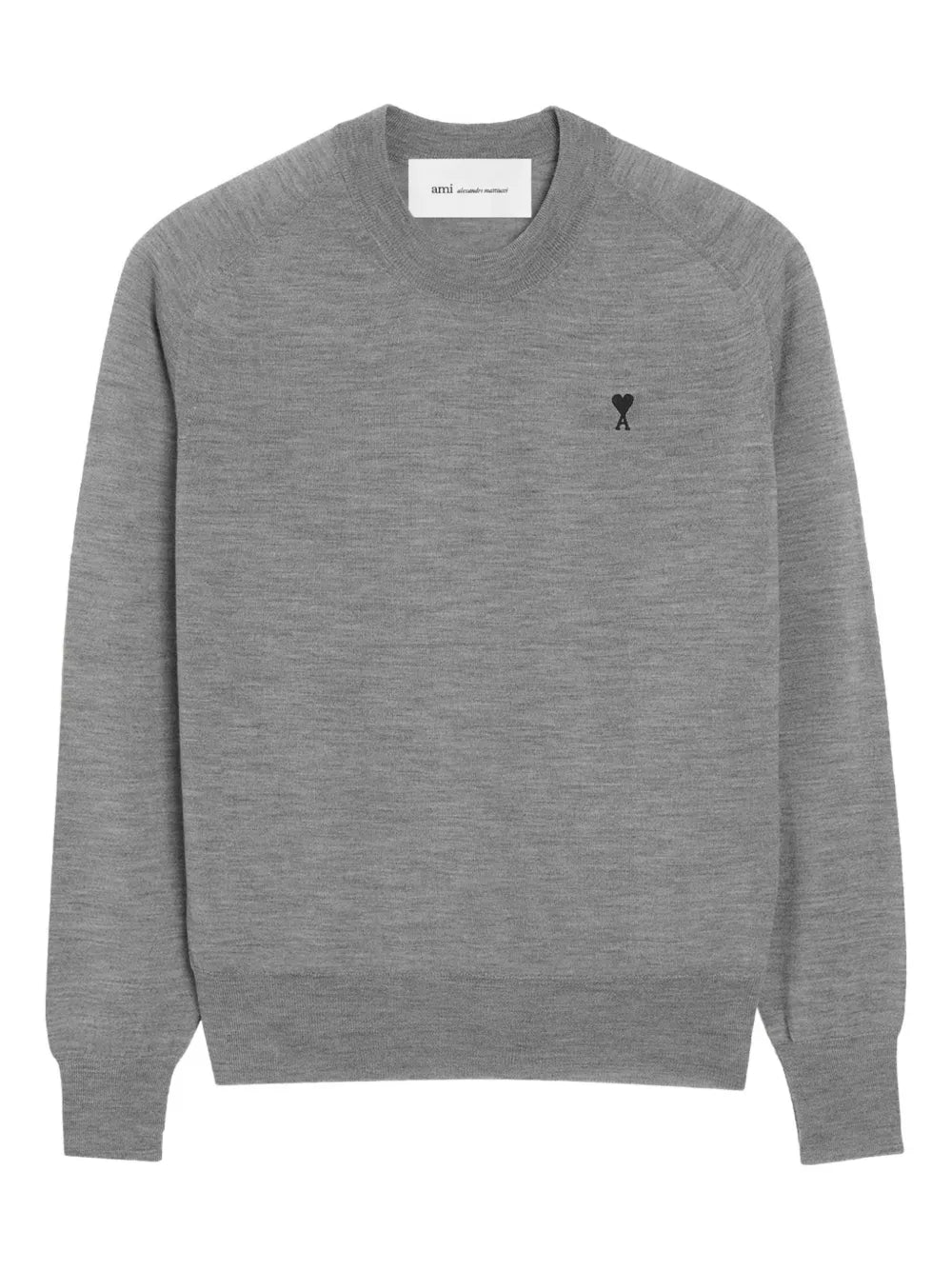 CREWNECK SWEATER WITH CONTRASTED AMI DE COEUR