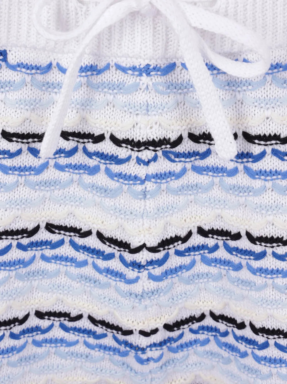 Gestreepte shorts met ruitlogo