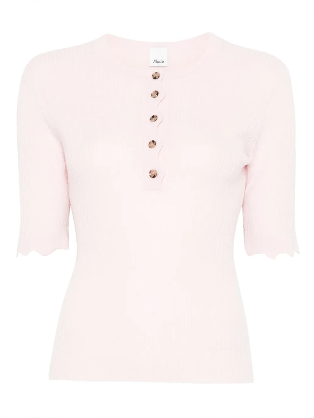 Ribbed top with button closure