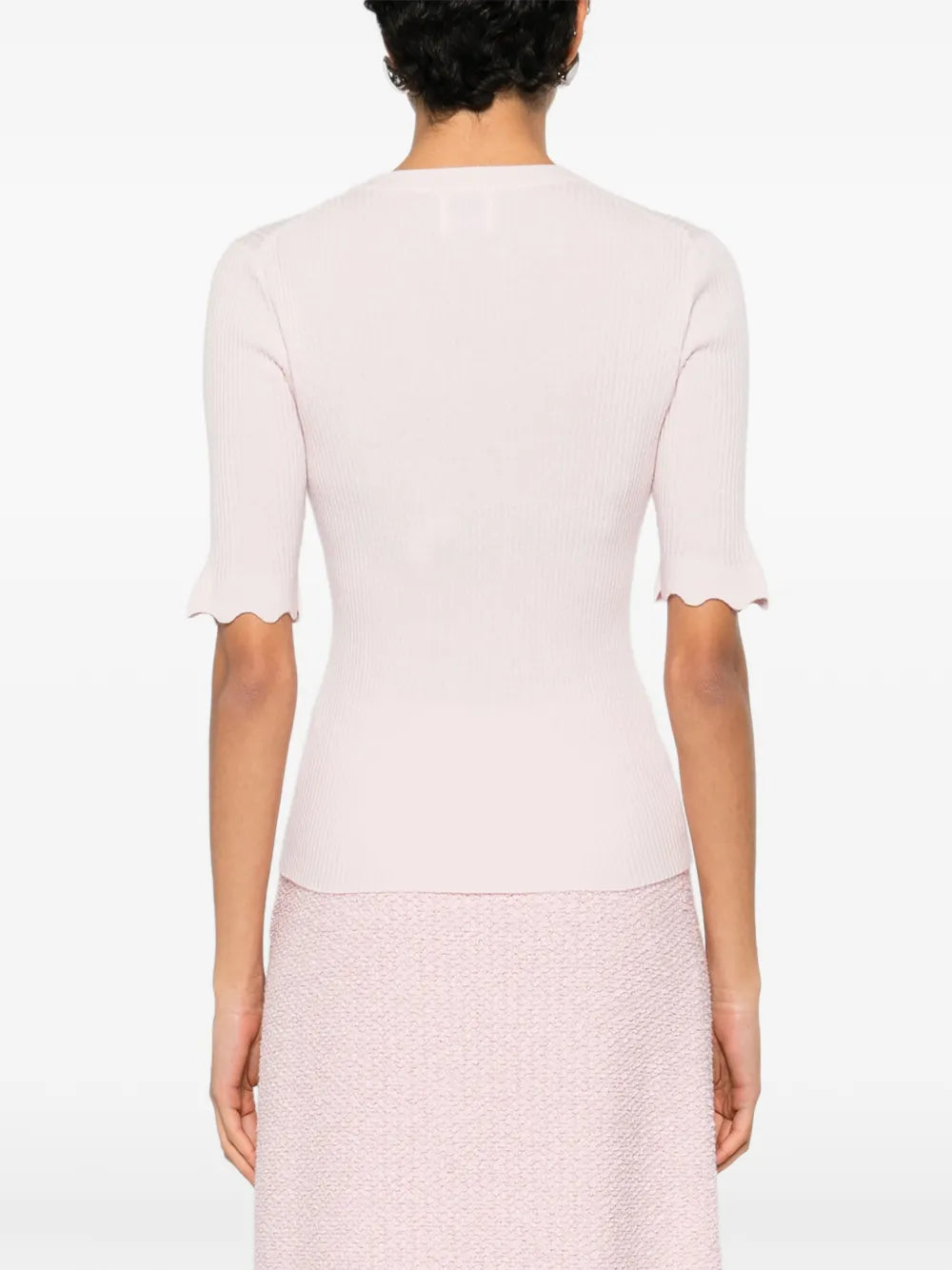 Ribbed top with button closure